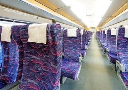inside the high speed train compartment